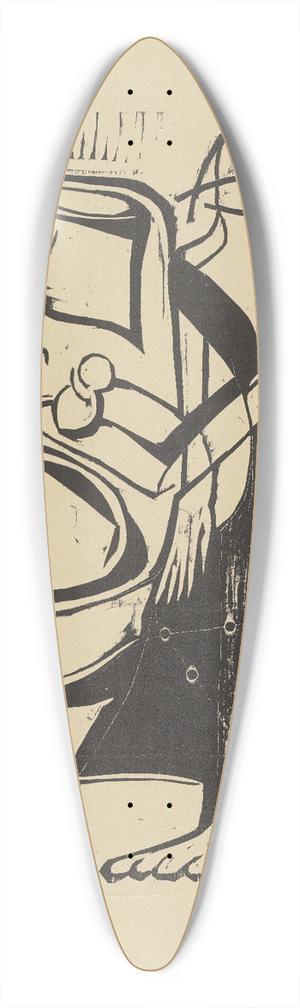 Ernst Ludwig Kirchner - Maskentanz 39.3 inch art pintail longboard deck