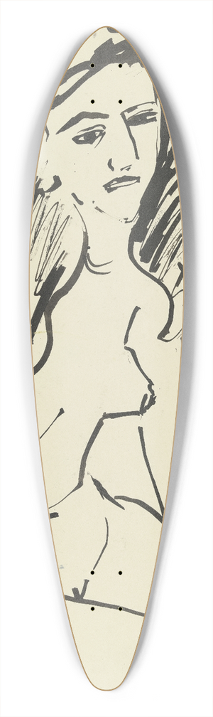 Ernst Ludwig Kirchner - Mdchenakt, sitzend 39.3 inch art pintail longboard deck