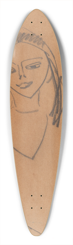 Ernst Ludwig Kirchner - Mdchen, Frnzi 39.3 inch art pintail longboard deck