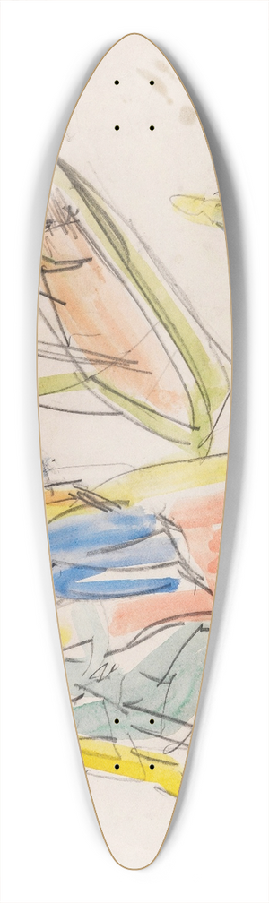 Ernst Ludwig Kirchner - Menschen und Boot am Strand 39.3 inch art pintail longboard deck