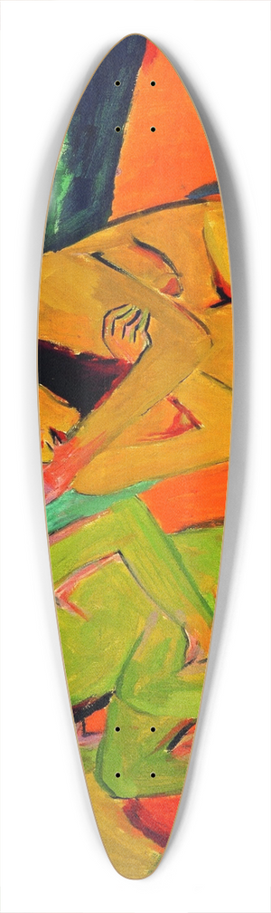 Ernst Ludwig Kirchner - Nackte Mdchen unterhalten sich 39.3 inch art pintail longboard deck
