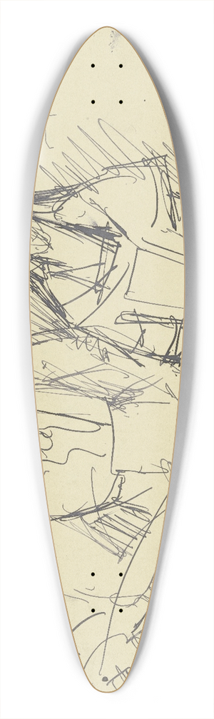 Ernst Ludwig Kirchner - Paar auf einem Sofa am Tisch 39.3 inch art pintail longboard deck