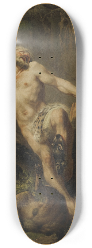 Jean-Jacques Bachelier - The Tragic End of Milo of Croton 8.25 inch art skate deck