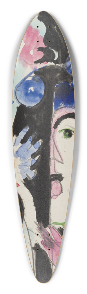 Ernst Ludwig Kirchner - Studie zu Mllerkopf mit Blumen 39.3 inch art pintail longboard deck