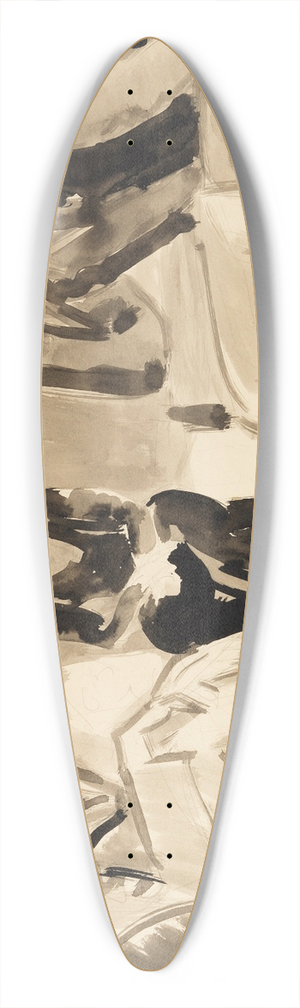 Ernst Ludwig Kirchner - Unterhaltung 39.3 inch art pintail longboard deck