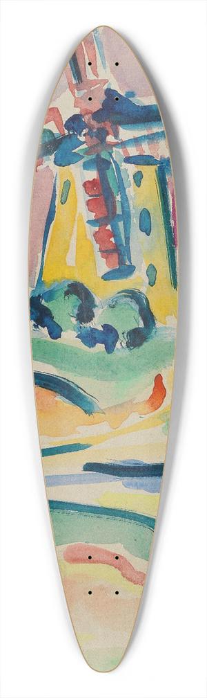 Ernst Ludwig Kirchner - Windmhle (Eine Windmhle auf Fehmarn) 39.3 inch art pintail longboard deck