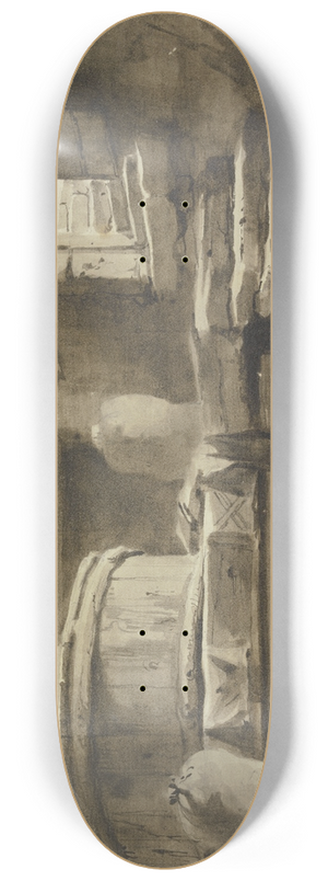 Jean-Jacques de Boissieu - Interior of a Mill 8.25 inch art skate deck