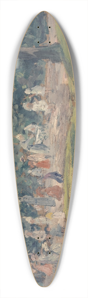 Ernst Schiess - Children Playing in a Public Park 39.3 inch art pintail longboard deck
