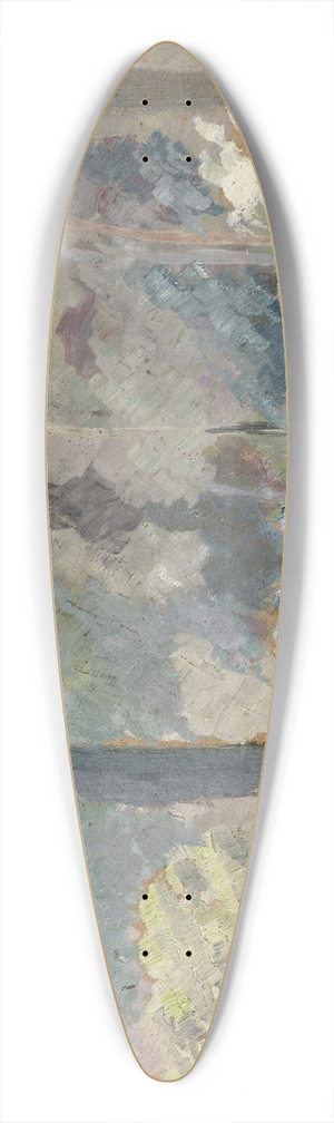 Ernst Schiess - Playing Boys in a Public Park 39.3 inch art pintail longboard deck