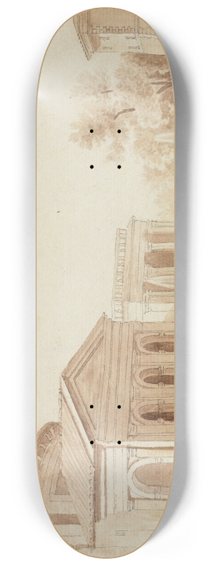 Jean-Jacques de Boissieu - Platz in Ariccia 8.25 inch art skate deck