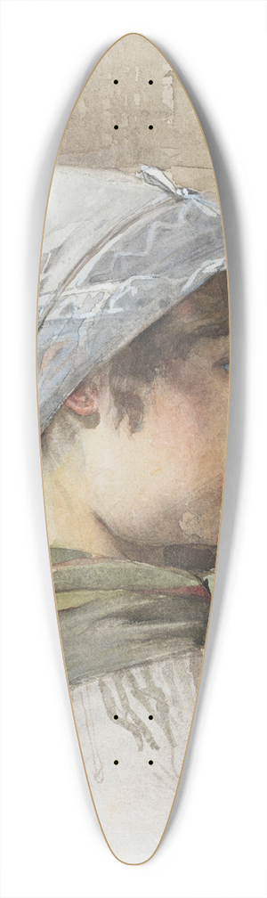 Ernst Witkamp - Studie van het hoofd van een jong meisje, en profil 39.3 inch art pintail longboard deck