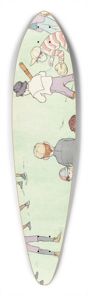 Ethel Mars - A ball game 39.3 inch art pintail longboard deck