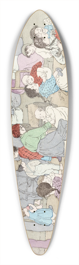 Ethel Mars - Musics Might 39.3 inch art pintail longboard deck