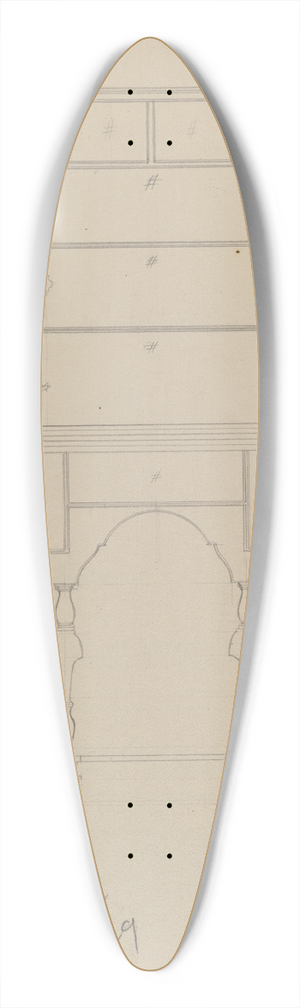 Eugene Barrell - Chest 39.3 inch art pintail longboard deck