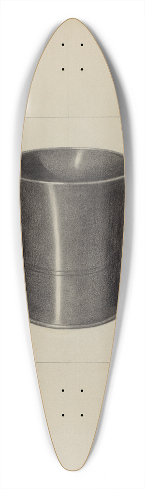 Eugene Barrell - Pewter Beaker 39.3 inch art pintail longboard deck