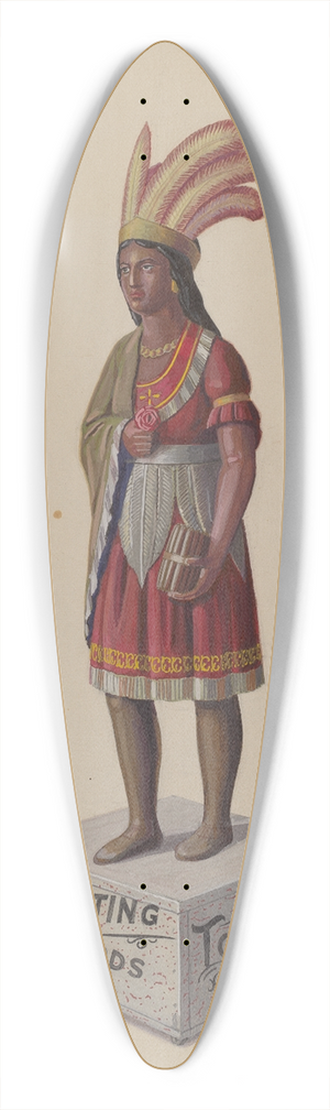 Eugene Croe - Cigar Store Indian 39.3 inch art pintail longboard deck