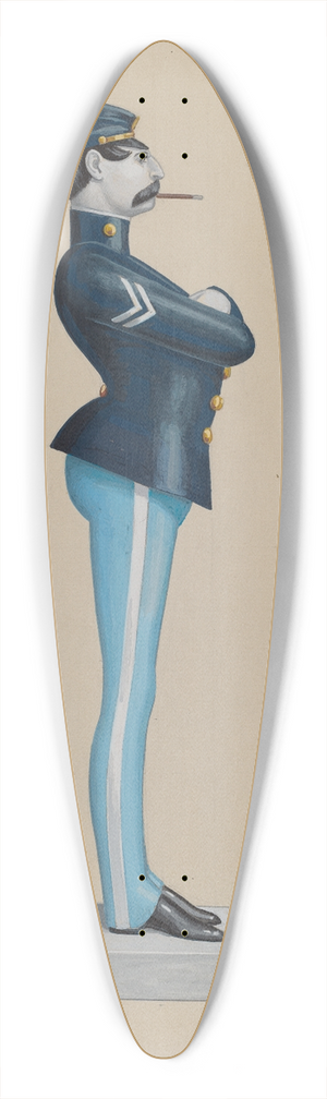 Eugene Croe - Cigar Store Soldier 39.3 inch art pintail longboard deck