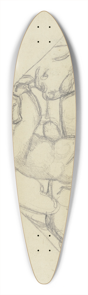 Eugen Eduard Schffer - Erot with Cerberus 39.3 inch art pintail longboard deck