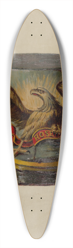Eugene Shellady - Firemans Hat 39.3 inch art pintail longboard deck