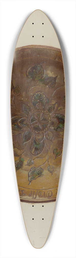 Eugene Shellady - Pa. German Plate 39.3 inch art pintail longboard deck