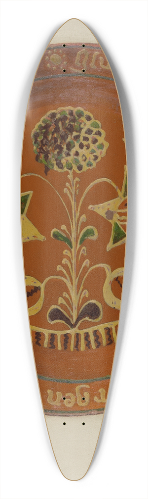 Eugene Shellady - Pennsylvania German Dish 39.3 inch art pintail longboard deck