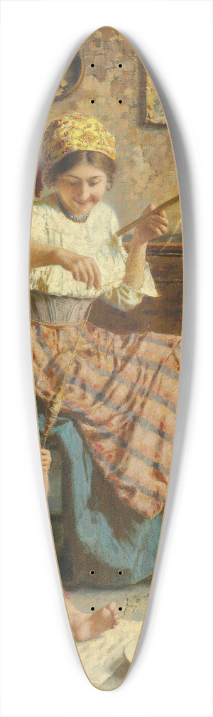 Eugenio Zampighi - Spinning in the Kitchen 39.3 inch art pintail longboard deck