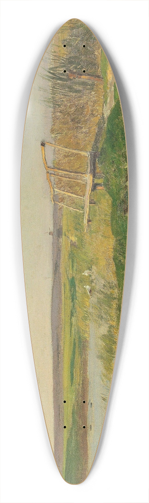 Eugen Jettel - Frhlingslandschaft mit Strchen an einem Weiher 39.3 inch art pintail longboard deck