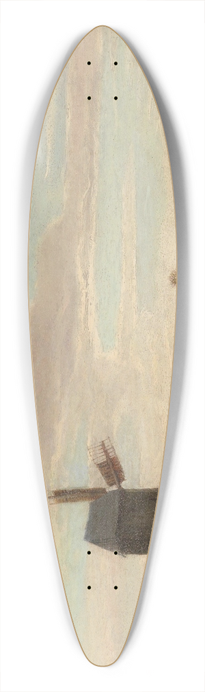 Eugen Jettel - Landschaft mit Windmhle 39.3 inch art pintail longboard deck