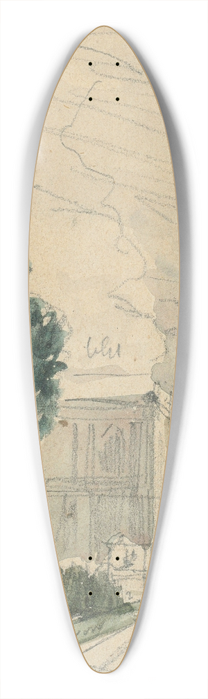 Eugne Boudin - Chteau de Bourdainville 39.3 inch art pintail longboard deck