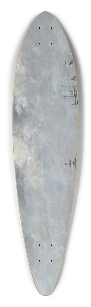 Eugne Boudin - The Escaut River inAntwerp 39.3 inch art pintail longboard deck