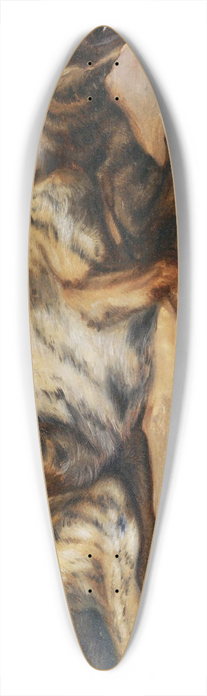 Eugne Delacroix - Dead Dog 39.3 inch art pintail longboard deck