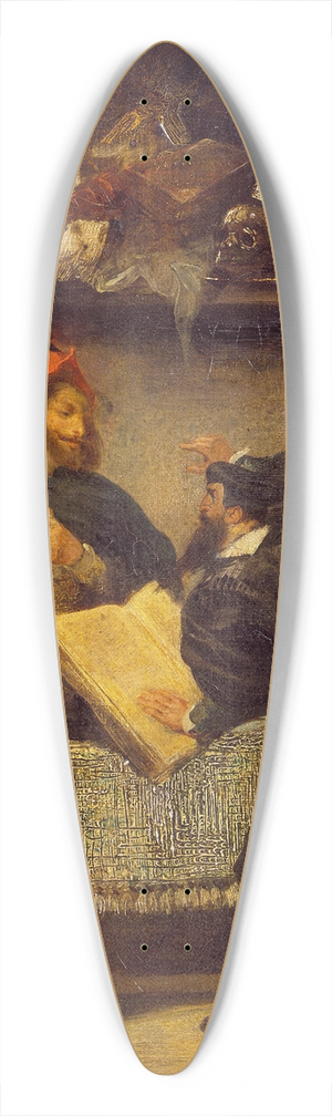 Eugne Delacroix - Faust and Mephistopheles 39.3 inch art pintail longboard deck