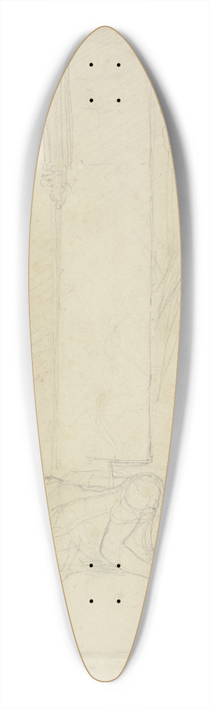Eugne Delacroix - Scene from Hamlet 39.3 inch art pintail longboard deck