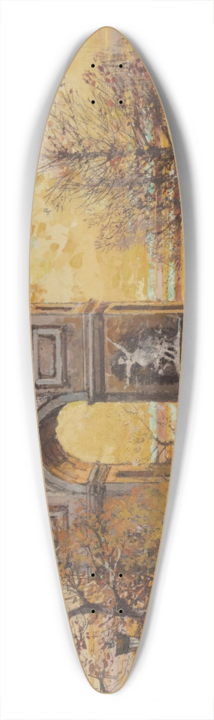 Eugne Galien-Laloue - Arc de Triomphe in the Fall 39.3 inch art pintail longboard deck