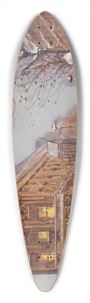 Eugne Galien-Laloue - Thtre de la Renaissance 39.3 inch art pintail longboard deck