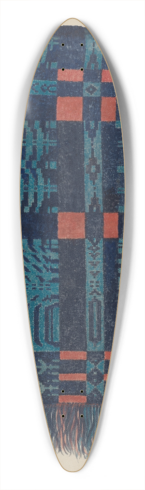 Eva Wilson - Coverlet  Pine Tree Border 39.3 inch art pintail longboard deck