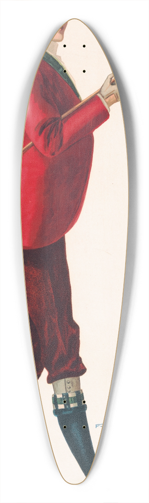 F. Earl Christy - Golf boy #8 39.3 inch art pintail longboard deck