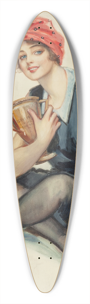 F. Earl Christy - Swimming 39.3 inch art pintail longboard deck