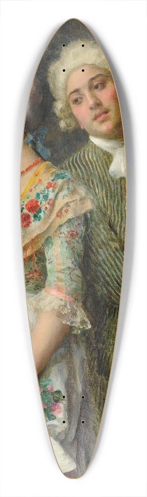 Federico Andreotti - A Bashful Maiden 39.3 inch art pintail longboard deck