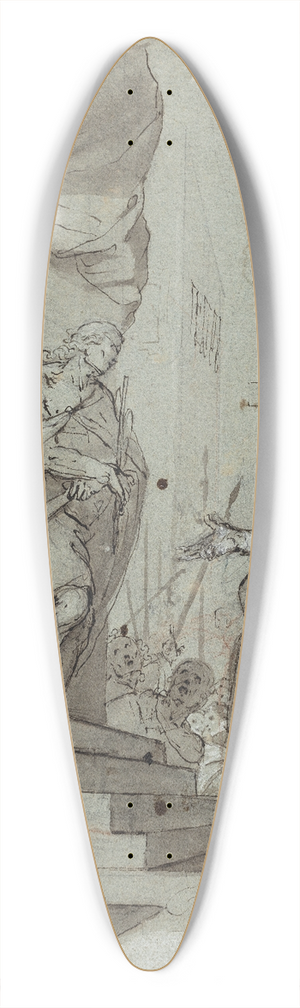 Federico Zuccaro - Ecce Homo 39.3 inch art pintail longboard deck
