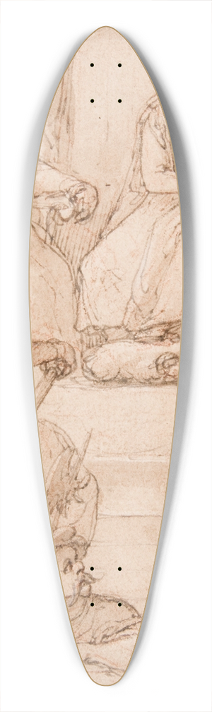 Federico Zuccaro - Monarch Receiving an Emissary 39.3 inch art pintail longboard deck