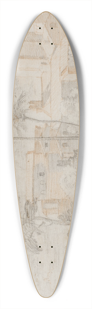 Federico Zuccaro - Udsigt over Barcelona 39.3 inch art pintail longboard deck