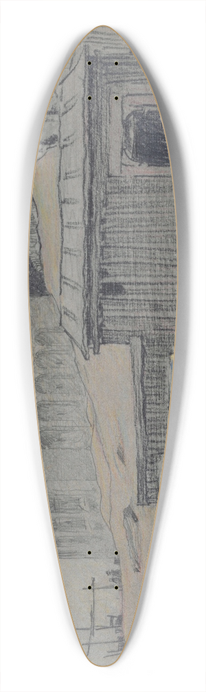 Ferdinand Boberg - Le parvis du Sacr Cur 39.3 inch art pintail longboard deck