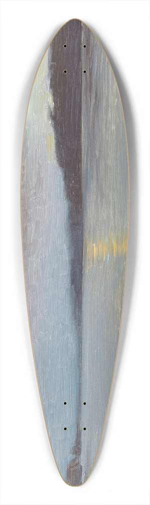 Ferdinand Brunner - A Moonlit Night on a Lake 39.3 inch art pintail longboard deck