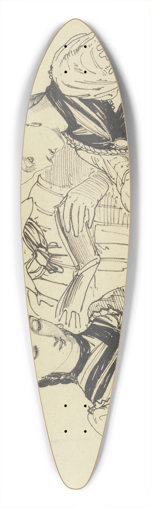 Ferdinand Fellner - A terzet 39.3 inch art pintail longboard deck