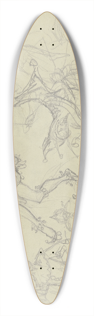 Ferdinand Fellner - Dancing harlequin 39.3 inch art pintail longboard deck