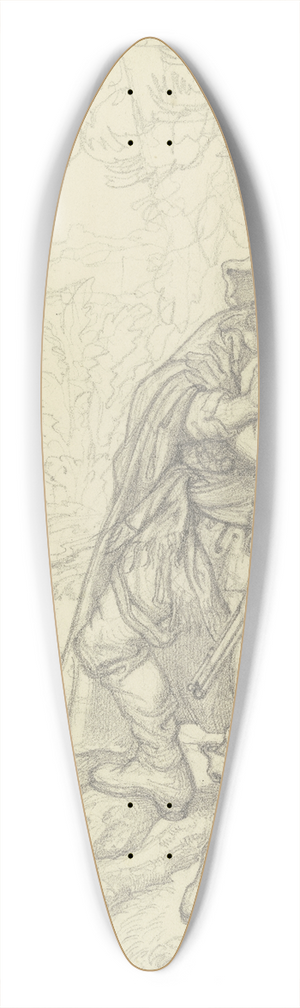 Ferdinand Fellner - Ein Ruber, ein Bauernmdchen beobachtend 39.3 inch art pintail longboard deck