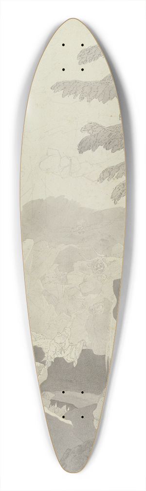 Ferdinand Fellner - Ghosts dancing 39.3 inch art pintail longboard deck