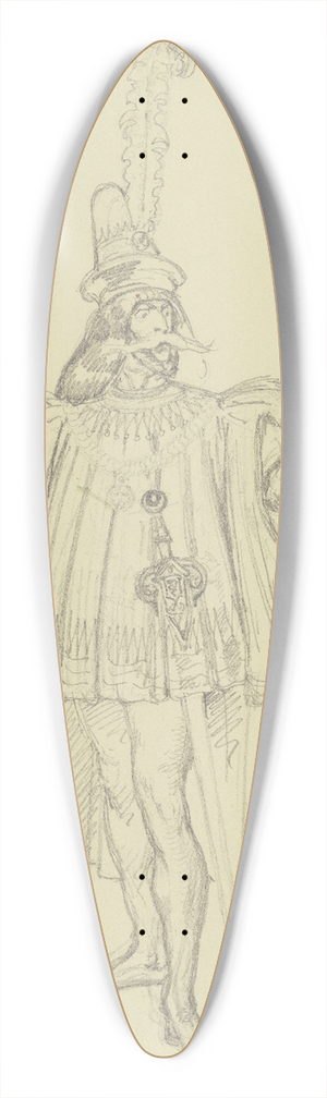 Ferdinand Fellner - Kostmfigur, ein Pergament haltend 39.3 inch art pintail longboard deck