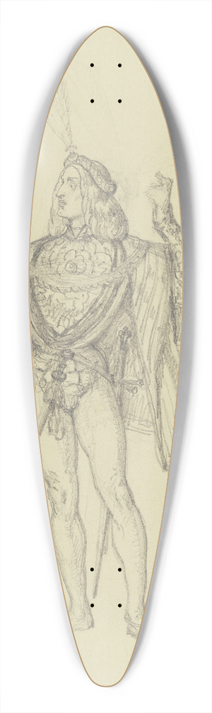 Ferdinand Fellner - Kostmfigur mit Barett und hoher Feder 39.3 inch art pintail longboard deck